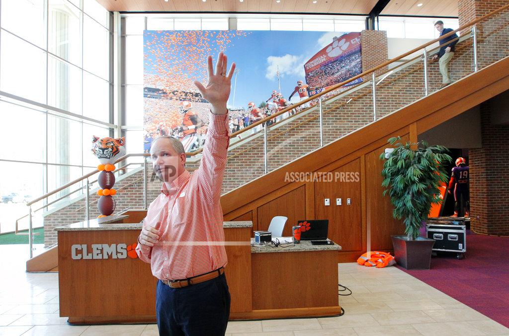 Ken Ruinar/Gannett Usa Today Network Thad Turnipseed, Director of Recruiting and External Affairs Clemson Football, leads media on a tour the Clemson Football Facility at Clemson University on Tuesday, January 31, 2017 in Clemson, S.C.. ( Ken Ruinard / Gannett/USA Today Network )/The Independent-Mail via AP)