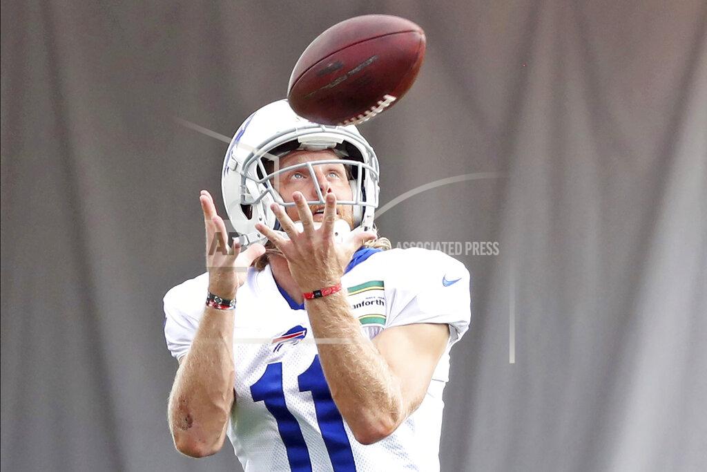 James P. Mccoy FILE - Buffalo Bills wide receiver Cole Beasley (11) catches a pass during an NFL football training camp in Orchard Park, N.Y., Monday, Aug. 24, 2020. Beasley wouldn’t go so far as to call it an epiphany in determining he’s going to focus less on personal production and more on team goals. (James P. McCoy/Buffalo News via AP, Pool, File)
