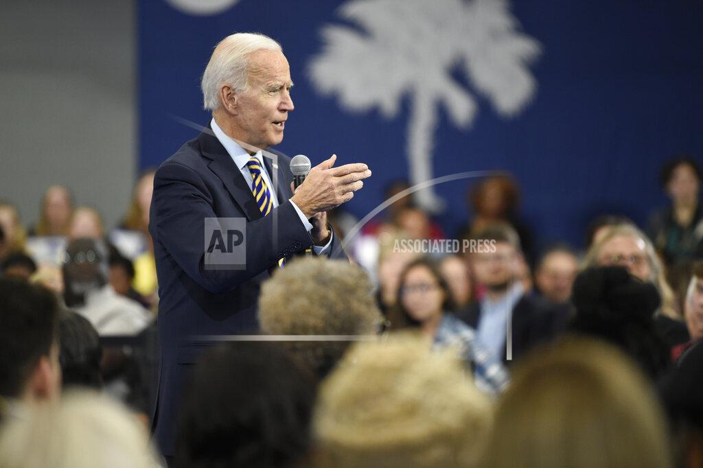 Former Vice President and Democratic presidential candidate Joe Biden speaks at a town hall held at Lander University on Thursday, Nov. 21, 2019, in Greenwood, S.C. (AP Photo/Meg Kinnard)