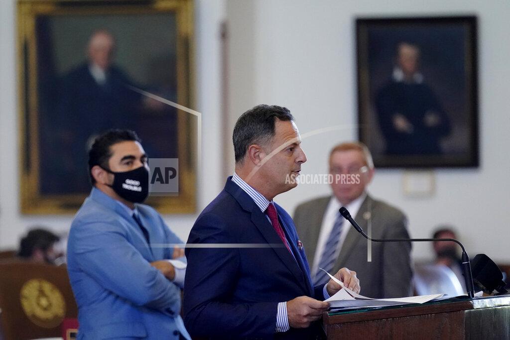 Eric Gay Rep. Rafael Anchia, D-Dallas, speaks against HB 6, an election bill, in the House Chamber at the Texas Capitol in Austin, Texas, Thursday, May 6, 2021. (AP Photo/Eric Gay)