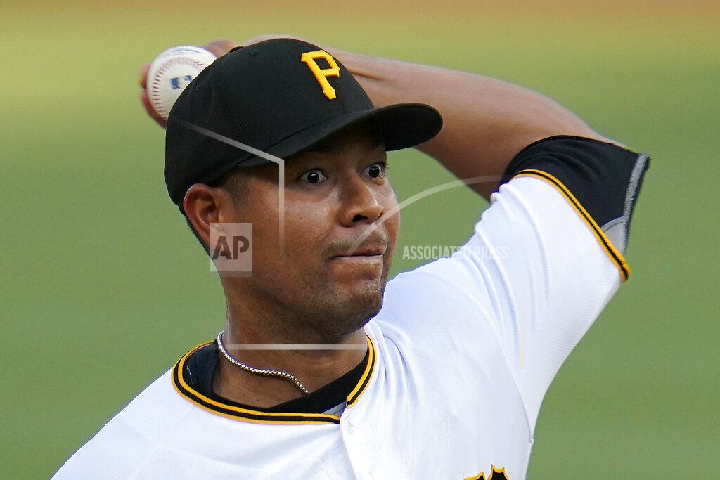 Gene J. Puskar Pittsburgh Pirates starting pitcher Jose Quintana delivers during the first inning of the team's baseball game against the Philadelphia Phillies in Pittsburgh, Friday, July 29, 2022. (AP Photo/Gene J. Puskar)