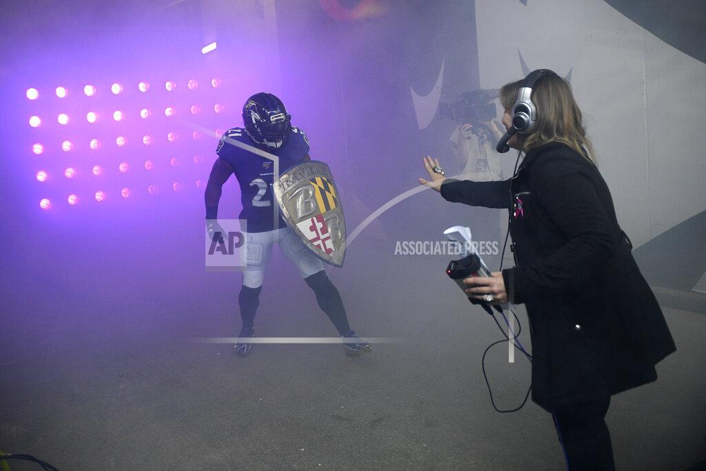 Nick Wass Baltimore Ravens running back Mark Ingram (21) is instructed to wait before being introduced onto the field prior to an NFL football game against the Cincinnati Bengals Sunday, Oct. 13, 2019, in Baltimore. (AP Photo/Nick Wass)