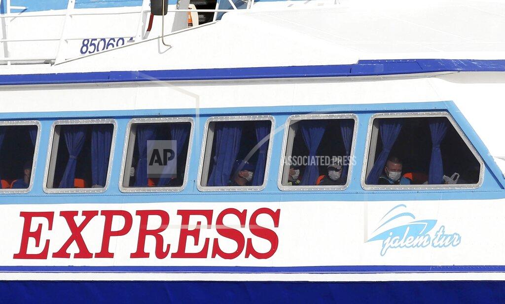 Emre Tazegul FILE - In this Monday, April 4, 2016 file photo, the first vessel transporting migrants from Greek island of Lesbos arrives to dock in Dikili port, Turkey, putting into practice a European Union plan to stem migration to Europe. Five years on, the deal between European Union and Turkey is no longer working but at a summit next week EU leaders will discuss ways to improve relations with Turkey and could try to revive the agreement. (AP Photo/Emre Tazegul, File)