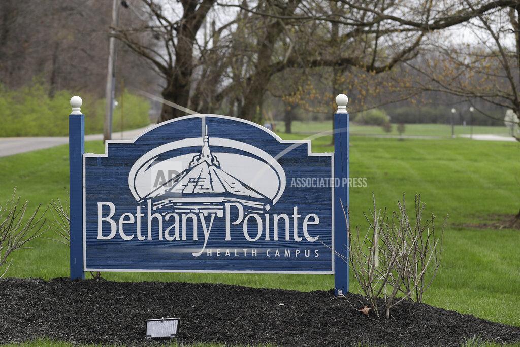 Darron Cummings A sign is displayed at the Bethany Pointe Health Campus, Saturday, April 11, 2020, in Anderson, Ind. Multiple residents at the Indiana nursing home have died from COVID-19. The new coronavirus causes mild or moderate symptoms for most people, but for some, especially older adults and people with existing health problems, it can cause more severe illness or death. (AP Photo/Darron Cummings)