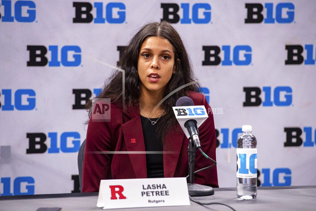 Doug Mcschooler Rutgers' Lasha Petree addresses the media during the first day of the Big Ten NCAA college basketball media days, Thursday, Oct. 7, 2021, in Indianapolis. (AP Photo/Doug McSchooler)