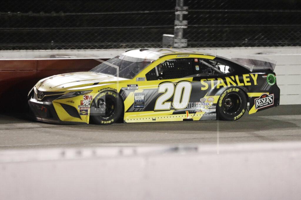 Brynn Anderson Erik Jones (20) drives during the NASCAR Cup Series auto race Wednesday, May 20, 2020, in Darlington, S.C. (AP Photo/Brynn Anderson)