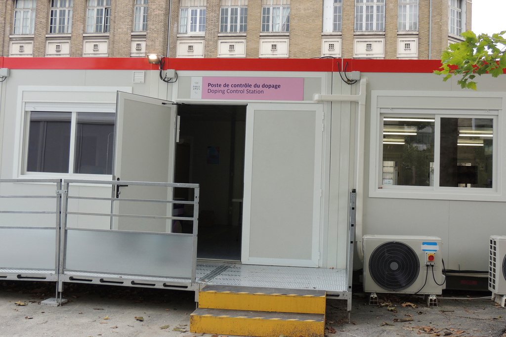 FILE - View of the doping control station at the Olympic Village Monday, July 15, 2024 in Saint-Denis, outside Paris. (AP Photo/Tom Nouvian, File)