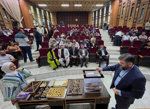 A Syrian electoral college member, right, casts his vote during the parliamentary elections at Latakia's Governor ballot station, in the coastal city of Latakia, Syria, Sunday, Oct. 5, 2025. (AP Photo/Hussein Malla) A Syrian electoral college member, right, casts his vote during the parliamentary elections at Latakia's Governor ballot station, in the coastal city of Latakia, Syria, Sunday, Oct. 5, 2025. (AP Photo/Hussein Malla)