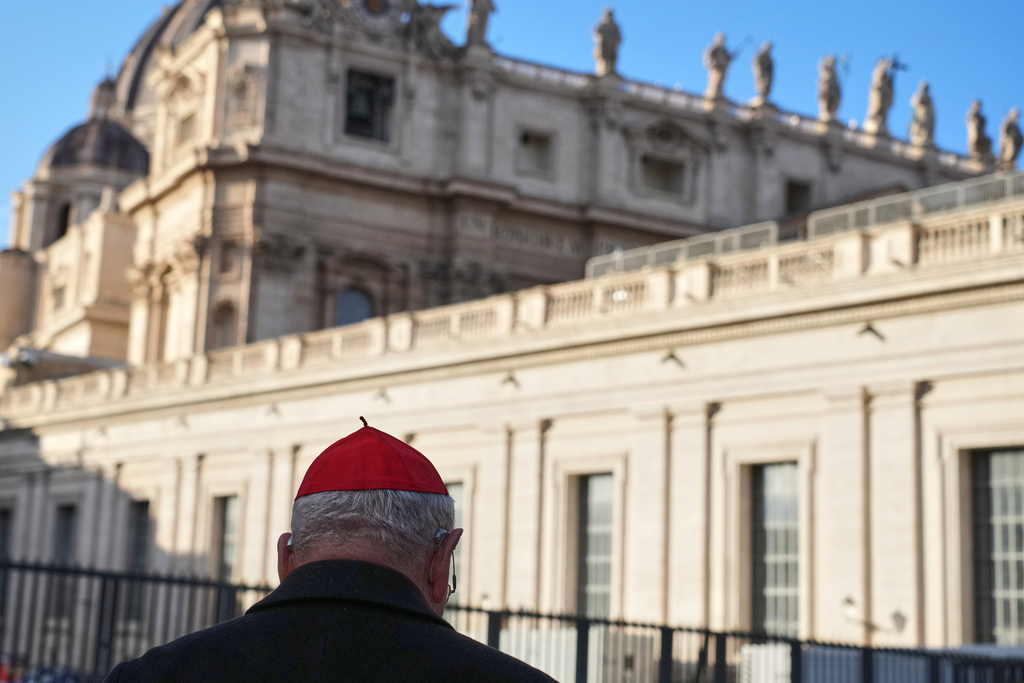 Cardinal Louis Raphael Sako arrives at the Vatican to take part in a consistory, a two-day gathering of the world's cardinals, called by Pope Leo XIV, Wednesday, Jan. 7, 2026. (AP Photo/Andrew Medichini)