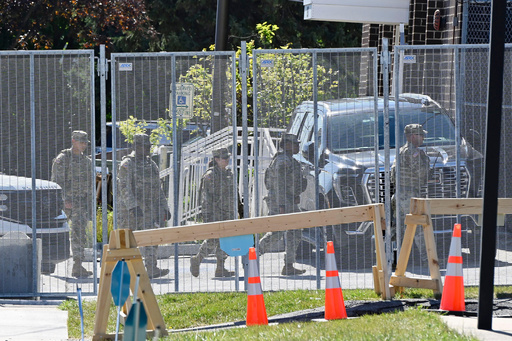 Personnel walk inside an immigration processing facility in Broadview, Ill., Thursday, Oct. 9, 2025. (AP Photo/Paul Beaty) Personnel walk inside an immigration processing facility in Broadview, Ill., Thursday, Oct. 9, 2025. (AP Photo/Paul Beaty)