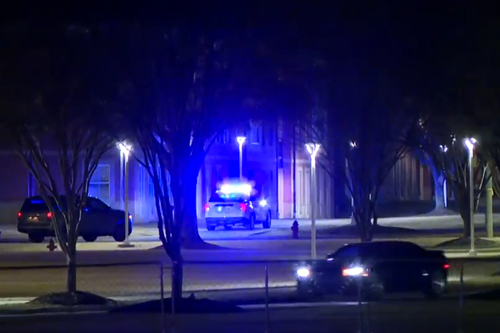 This image made from video shows the South Carolina State University campus in Orangeburg, SC, after a shooting in a residential complex, early Friday, Feb. 13, 2026.(WLTX via AP)