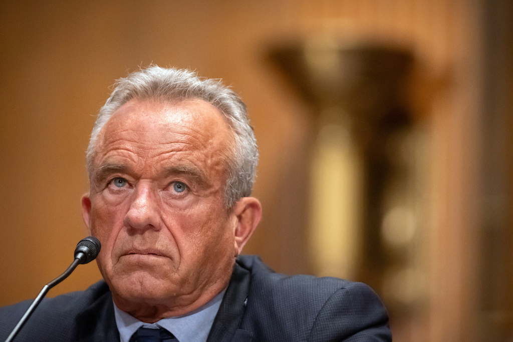 Secretary of Health and Human Services Robert F. Kennedy Jr., appears before the Senate Finance Committee, on Capitol Hill in Washington, Thursday, Sept. 4, 2025. (AP Photo/Mark Schiefelbein)
