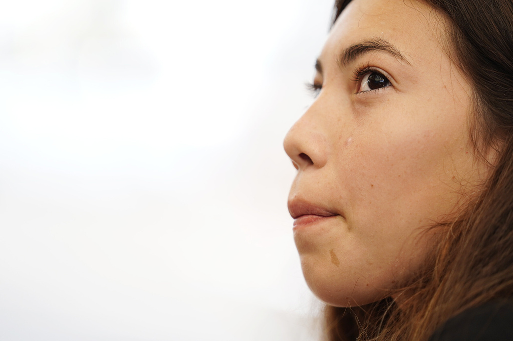 Maui Hero Project intern DayJahiah Valdivia, 16, talks about the group with Kahākūahi Ocean Academy in Lahaina, Hawaii, on Tuesday, June 10, 2025. (Kevin Fujii/Honolulu Civil Beat via AP)