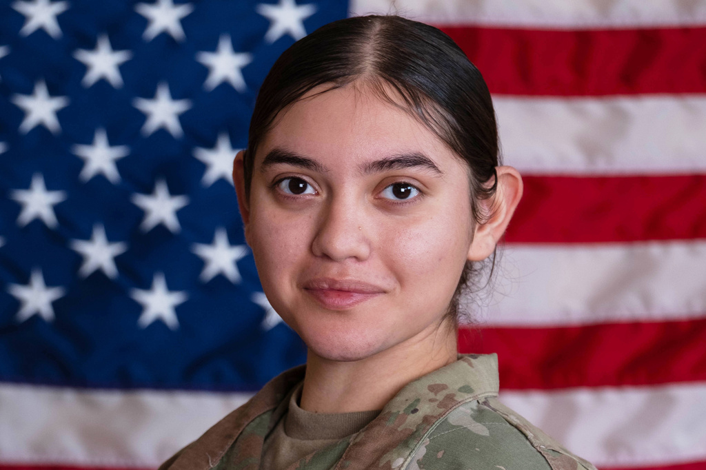 This undated image provided by the U.S. Army shows Pvt. Isabella Gonzales, 19, of Carrollton, Texas. (U.S. Army via AP)