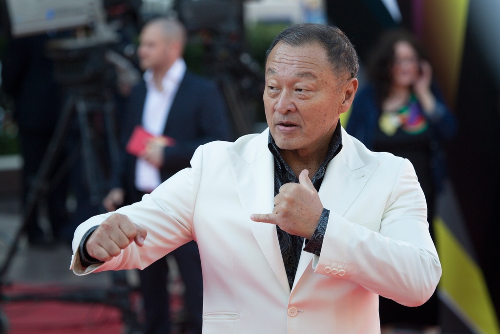 FILE - Actor Cary-Hiroyuki Tagawa pose on the red carpet at the opening ceremony of the 35th Moscow International Film Festival in Moscow, Russia, June 20, 2013. (AP Photo/Alexander Zemlianichenko Jr, File)