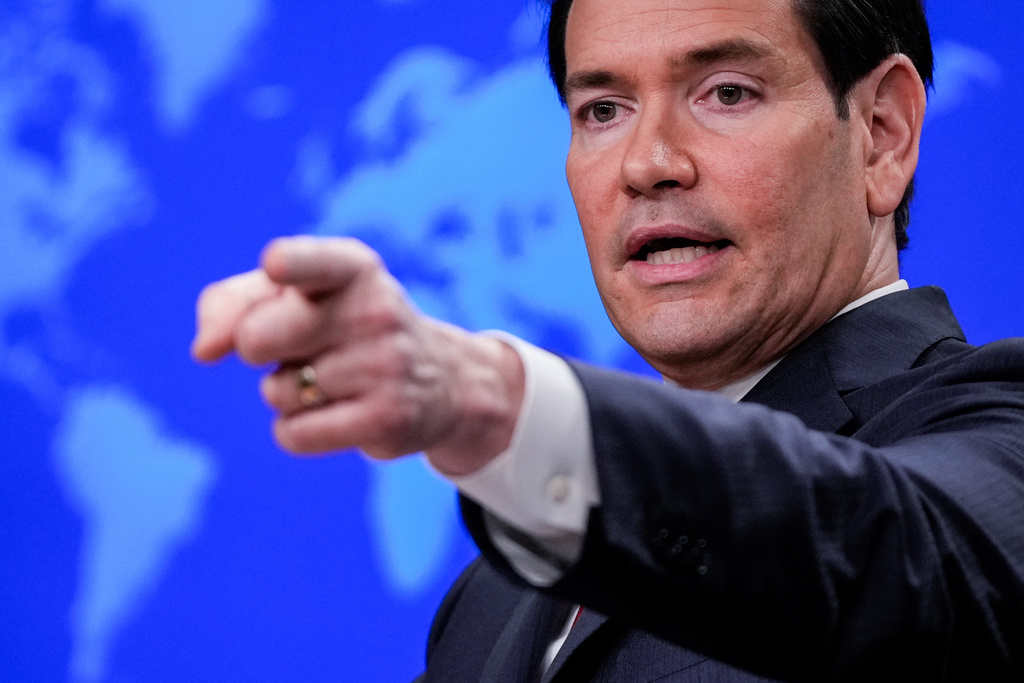 Secretary of State Marco Rubio speaks during a news conference at the State Department, Friday, Dec. 19, 2025, in Washington. (AP Photo/Julia Demaree Nikhinson)
