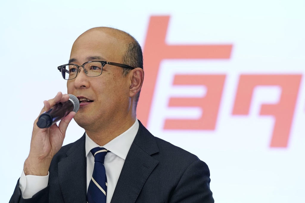 Kenta Kon, an executive officer who has been named the next president of Toyota Motor Corp. in Tokyo on Friday, Feb. 6, 2026. (Yohei Fukai/Kyodo News via AP)