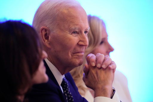 Former President Joe Biden listens to a speaker before receiving the Lifetime Achievement Award at the Edward M. Kennedy Institute's 10th Anniversary Celebration, Sunday, Oct. 26, 2025, in Boston.(AP Photo/Robert F. Bukaty) Former President Joe Biden listens to a speaker before receiving the Lifetime Achievement Award at the Edward M. Kennedy Institute's 10th Anniversary Celebration, Sunday, Oct. 26, 2025, in Boston.(AP Photo/Robert F. Bukaty)