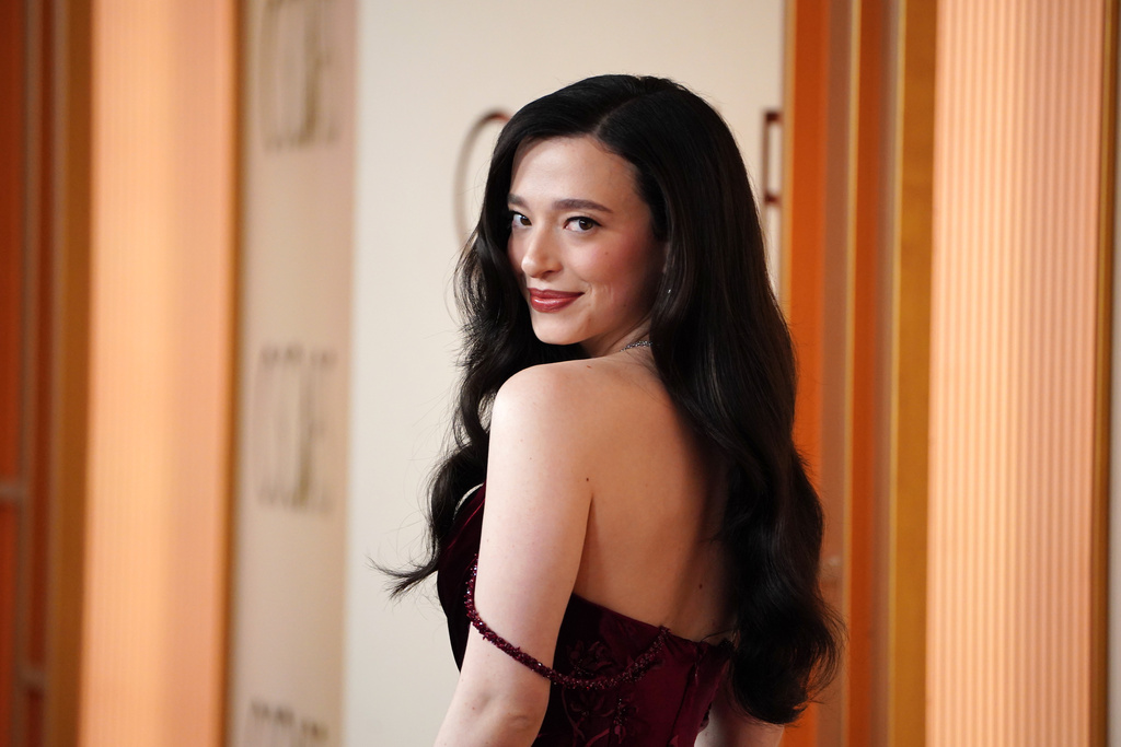 Mikey Madison arrives at the Oscars on Sunday, March 15, 2026, at the Dolby Theatre in Los Angeles. (Photo by Jordan Strauss/Invision/AP)