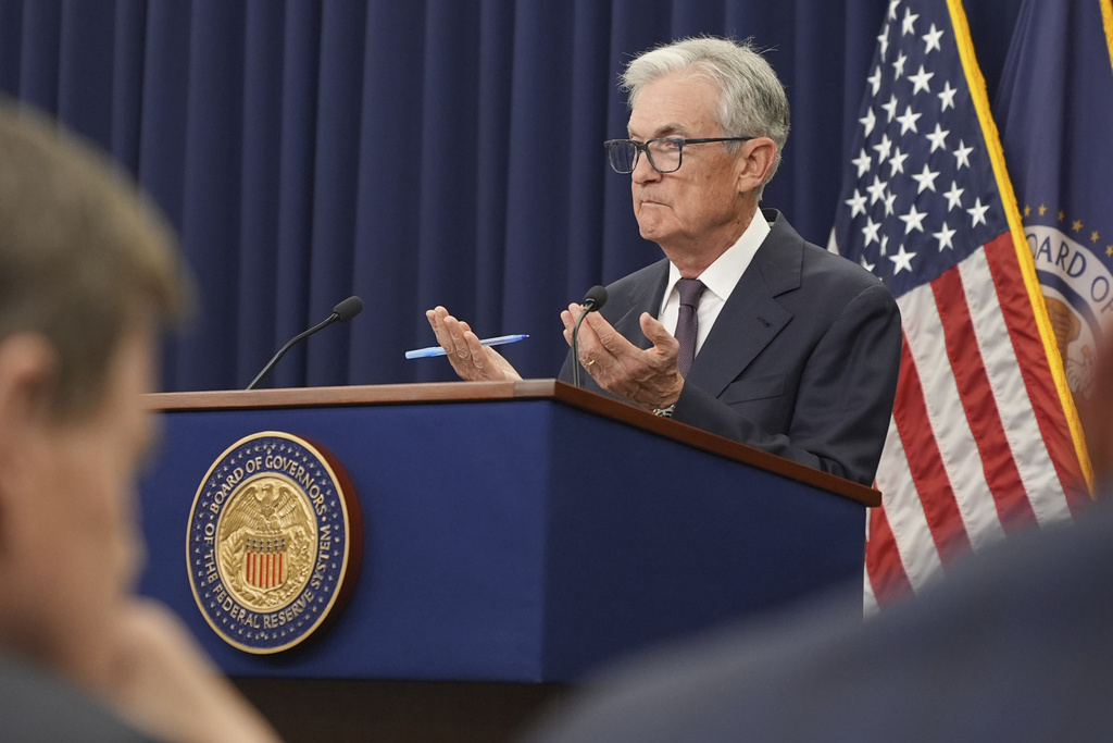 Federal Reserve Chairman Jerome Powell speaks during a news conference following the Federal Open Market Committee meeting, Wednesday, Sept. 17, 2025, at the Federal Reserve Board Building in Washington. (AP Photo/Jacquelyn Martin)