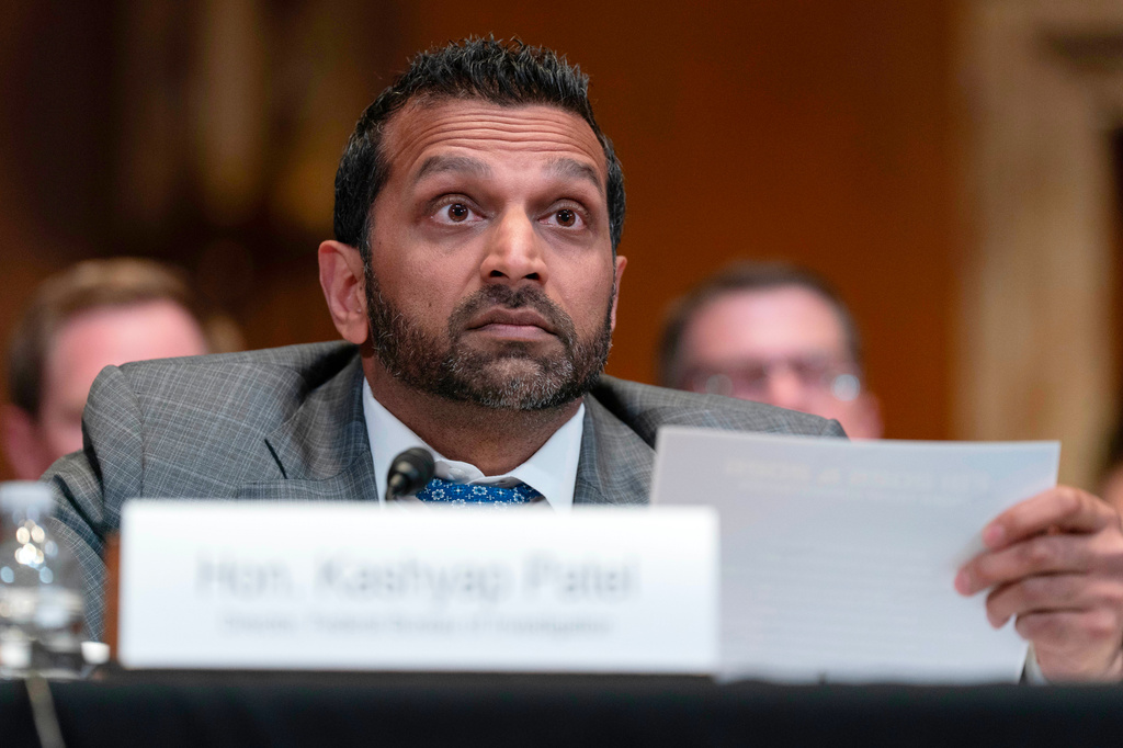 FBI director Kash Patel testifies before the Senate Subcommittee on Commerce, Justice, Science, and Related Agencies hearing on Fiscal Year 2027 Budget Request for the FBI, the Drug Enforcement Administration; the United States Marshals Service and the Bureau of Alcohol, Tobacco, Firearms and Explosives on Capitol Hill, Tuesday, May 12, 2026, in Washington. (AP Photo/Jose Luis Magana)