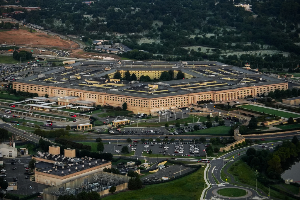 The Pentagon is seen from the air, Tuesday, Sept. 8, 2026, in Washington (AP Photo/Julia Demaree Nikhinson)
