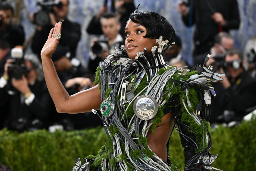 Janelle Monae arrives at The Metropolitan Museum of Art's Costume Institute benefit gala celebrating the opening of the "Costume Art" exhibition on Monday, May 4, 2026, in New York. (Photo by Evan Agostini/Invision/AP)