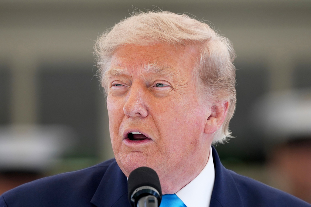 President Donald Trump speaks during an event to announce the Freedom Haulers initiative at the White House, Thursday, July 30, 2026, in Washington. (AP Photo/Alex Brandon)