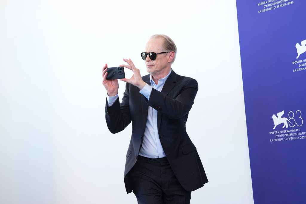 Steve Buscemi poses for photographers at the photo call for the film 'Wild Horse Nine' during the 83rd edition of the Venice Film Festival in Venice, Italy, on Thursday, Sept. 3, 2026. (Photo by Scott A Garfitt/Invision/AP)