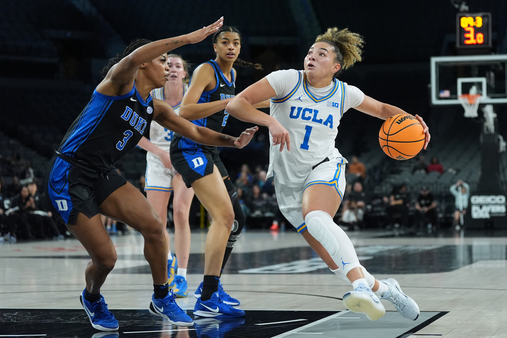 No. 3 UCLA women rout Duke 89-59 in 3rd-place game at Players Era without star center Lauren Betts