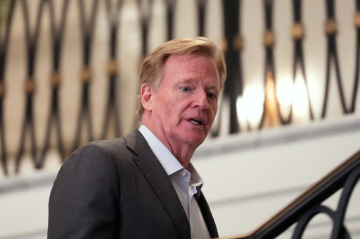 NFL commissioner Roger Goodell arrives for NFL owners meetings in New York, Tuesday, Oct. 21, 2025. (AP Photo/Seth Wenig) NFL commissioner Roger Goodell arrives for NFL owners meetings in New York, Tuesday, Oct. 21, 2025. (AP Photo/Seth Wenig)