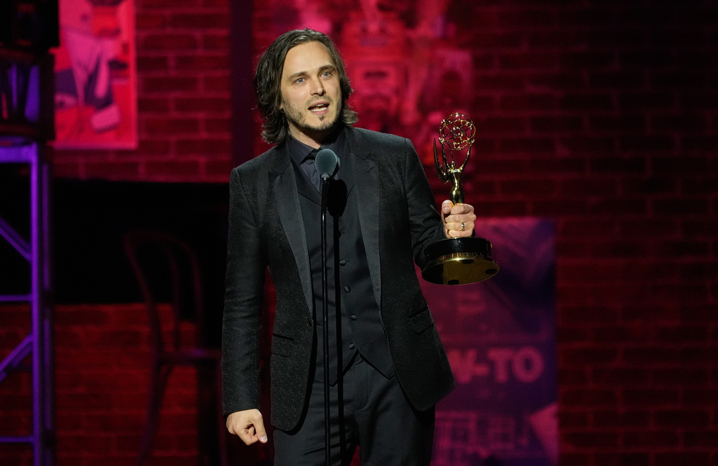 Actor Jonathan Jackson speaks onstage after winning Outstanding Supporting Actor in a Daytime Drama Series for his performance in "General Hospital" during the 52nd Annual Daytime Emmy Awards on Friday, Oct. 17, 2025, at Pasadena Civic Auditorium in Pasadena, Calif. (AP Photo/Chris Pizzello)