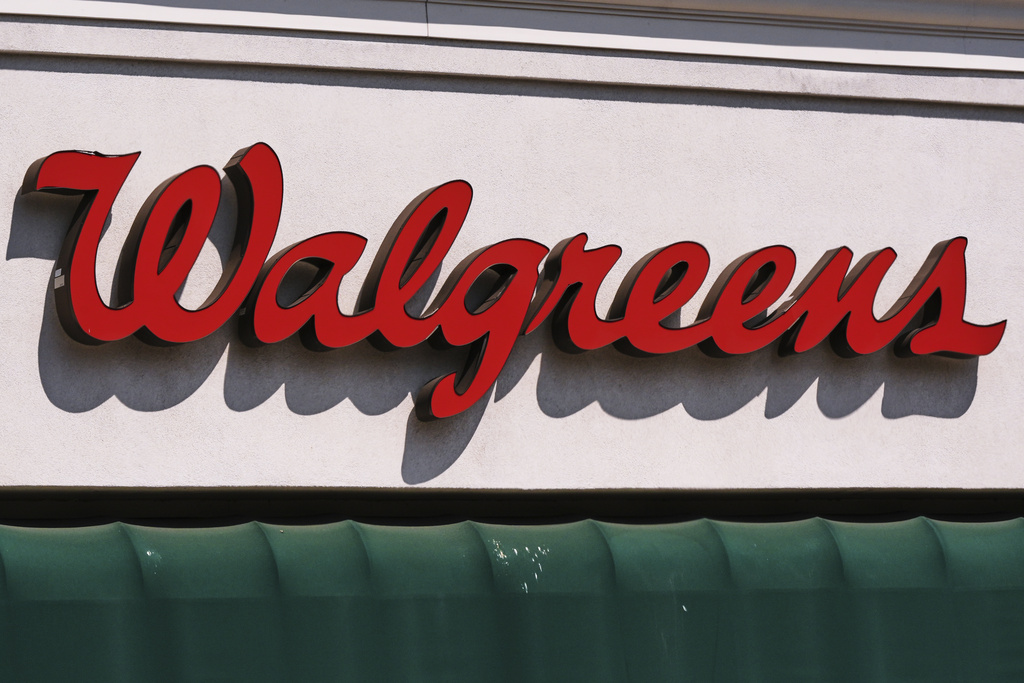 FILE - The Walgreens logo on a pharmacy and retail store, Aug. 13, 2025, in Newton, Mass. (AP Photo/Charles Krupa, File)