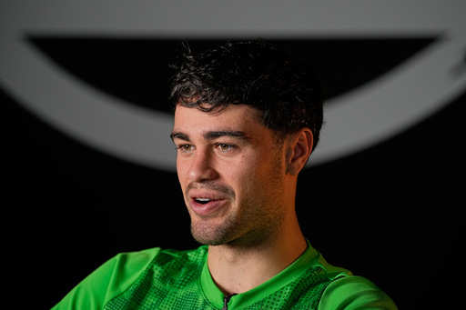 American soccer player Gio Reyna talks during an interview with The Associated Press at the stadium of his Bundesliga club Borussia Moenchengladbach in Moenchengladbach, Germany, Tuesday, Oct. 21, 2025. (AP Photo/Martin Meissner) American soccer player Gio Reyna talks during an interview with The Associated Press at the stadium of his Bundesliga club Borussia Moenchengladbach in Moenchengladbach, Germany, Tuesday, Oct. 21, 2025. (AP Photo/Martin Meissner)