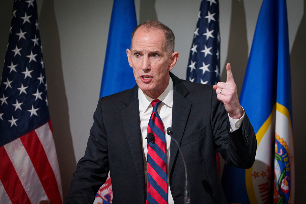 Minneapolis attorney Chris Madel speaks at his office in Minneapolis on Dec. 1, 2025. (Leila Navidi/Star Tribune via AP)
