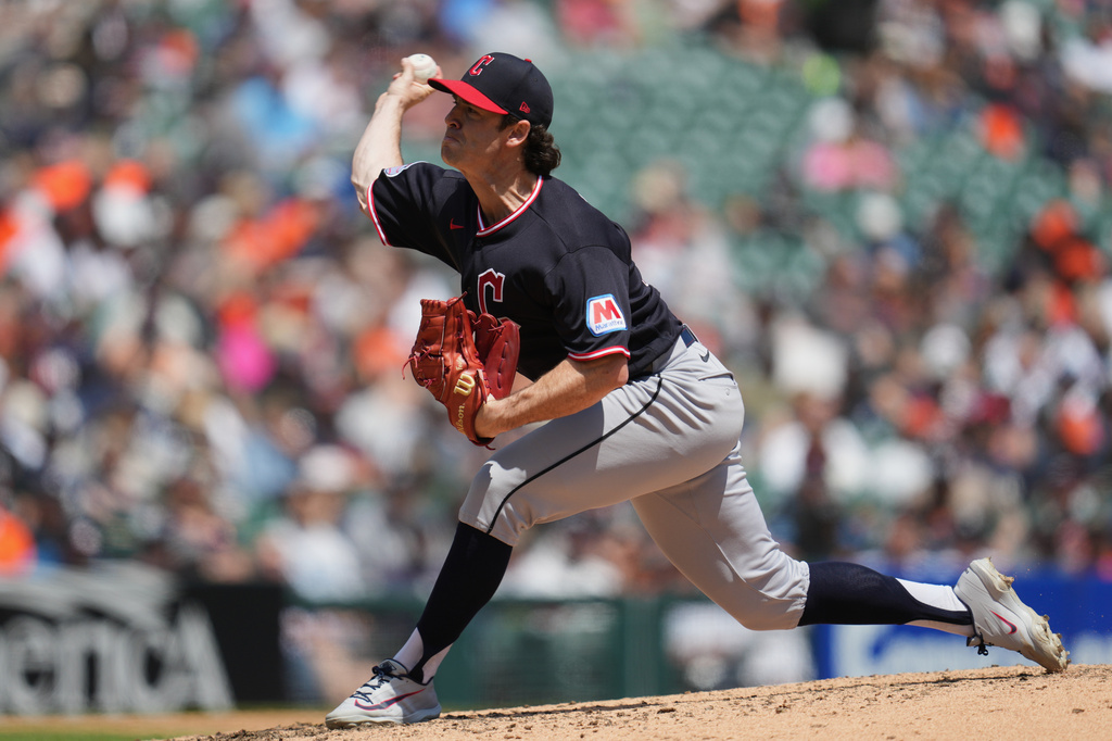 Cleveland Guardians pitcher Matt Festa throws against the Detroit Tigers during the sixth inning of a baseball game Thursday, May 21, 2026, in Detroit. (AP Photo/Paul Sancya)