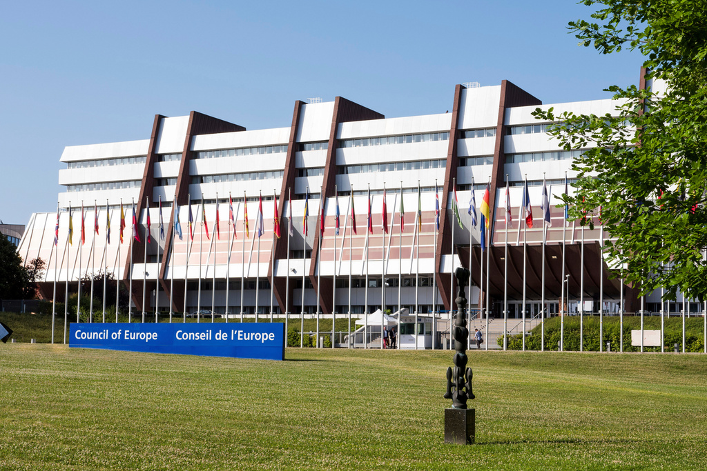 FILE - View of the Council of Europe, Wednesday, June 25, 2025 in Strasbourg, eastern France. (AP Photo/Pascal Bastien, File)