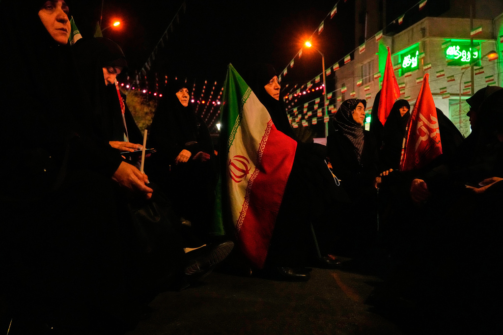 Women attend a pro-government gathering in Tehran, Iran, Tuesday, Oct. 27, 2026. (AP Photo/Vahid Salemi)