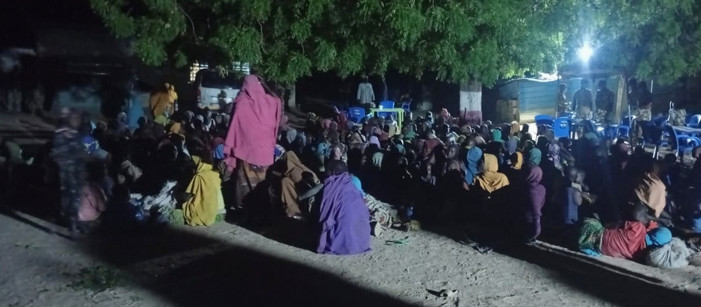 In this photo released by Nigerian Army, freed women and children that were abducted by Boko Haram in southern Borno, Nigeria. Saturday, June 6, 2026. (Nigerian Army via AP)