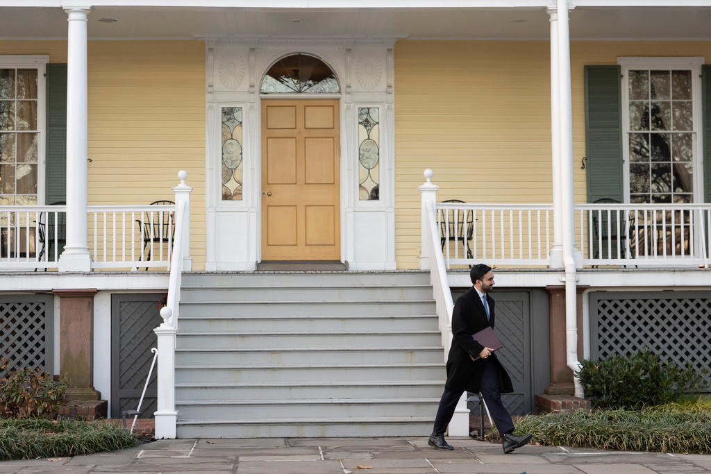 FILE - New York Mayor Zohran Mamdani arrives for a news conference at Gracie Mansion, Monday, Jan. 12, 2026, in New York. (AP Photo/Yuki Iwamura, File)