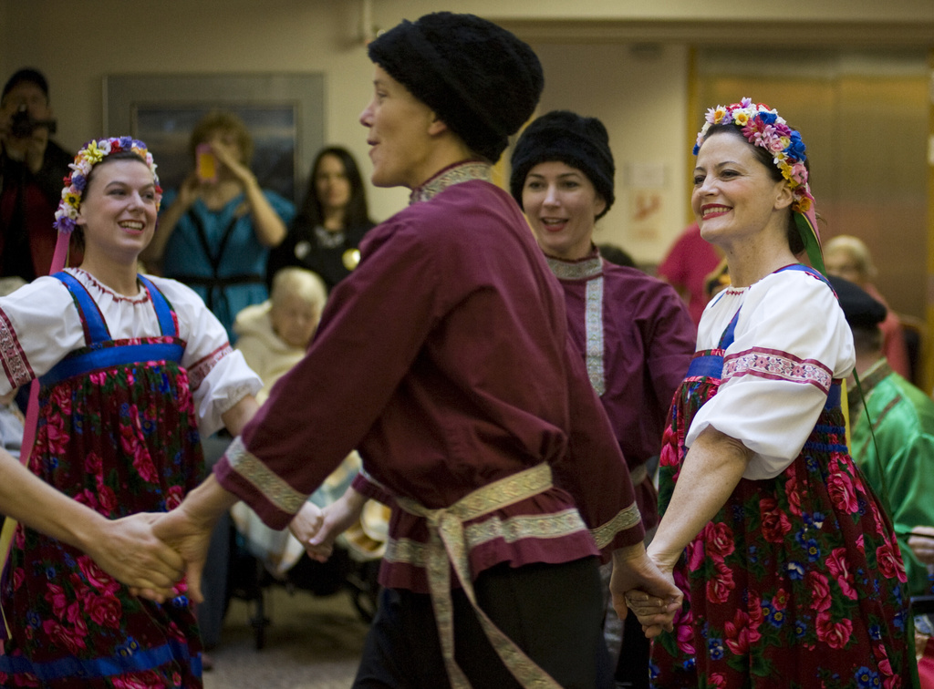 FILE - New Archangel Russian Dancers perform as part of the Alaska Day Festival celebrations on Oct. 18, 2012, in Sitka, the site of the transfer ceremony conveying Alaska from Russia to the United States in 1867. (James Poulson/Daily Sitka Sentinel via AP File)