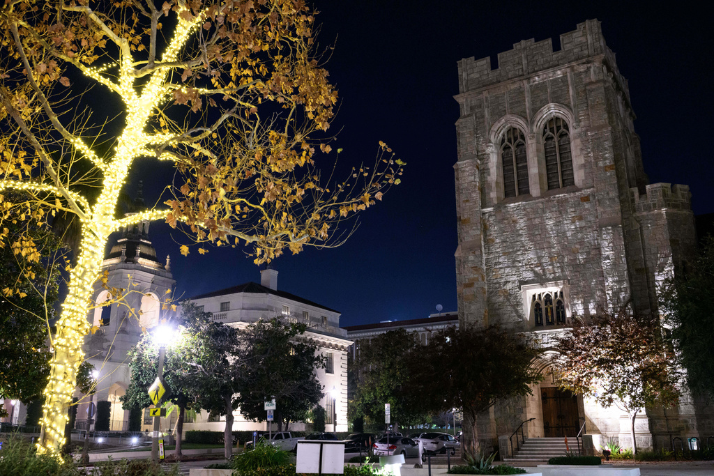 The All Saints Episcopal Church in Pasadena, Calif., on Monday, Dec. 15, 2025. (AP Photo/William Liang)