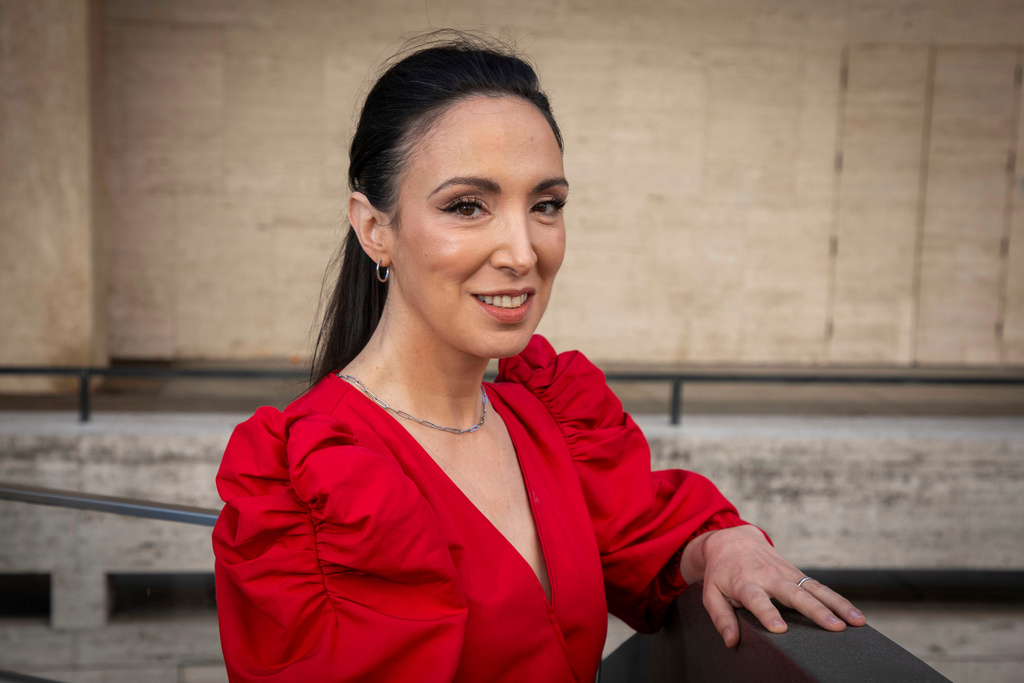 Filmmaker Mary Bronstein poses for a portrait in New York on Oct. 3, 2025. (Photo by Andy Kropa/Invision/AP)