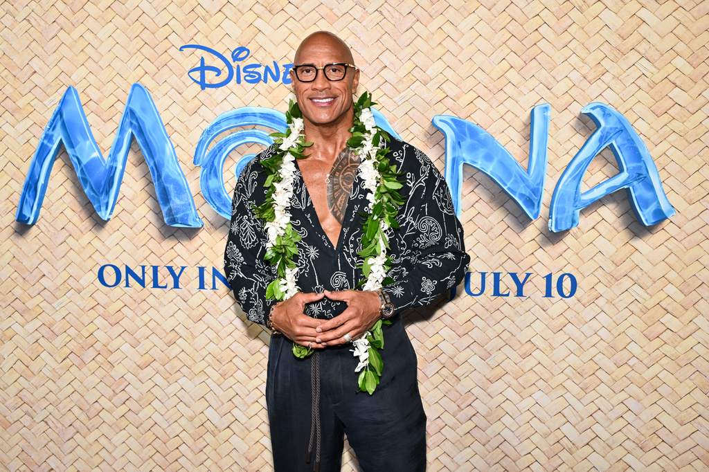 Dwayne Johnson arrives at a special screening of Disney's "Moana" at the United Palace on Thursday, July 9, 2026, in New York. (Photo by Evan Agostini/Invision/AP)