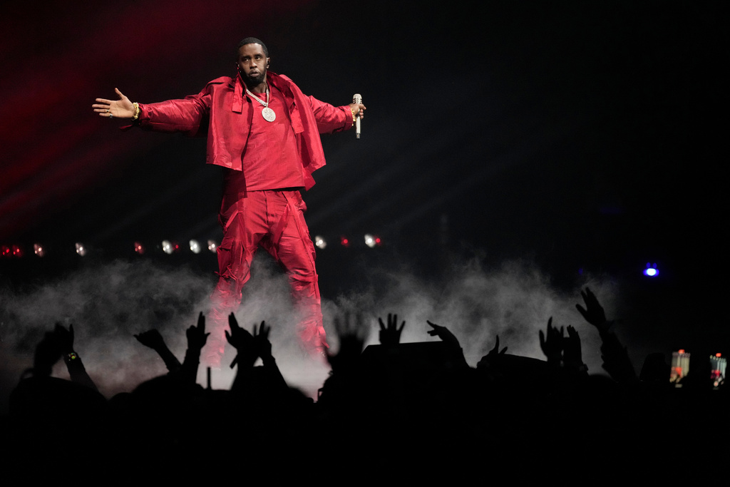 FILE - Sean "Diddy" Combs performs during the MTV Video Music Awards, Sept. 12, 2023, at the Prudential Center in Newark, N.J. (Photo by Charles Sykes/Invision/AP, File)
