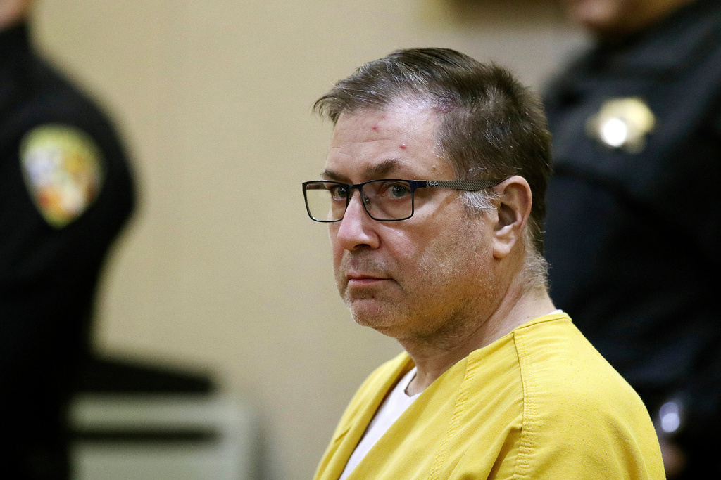 FILE - Paul Caneiro appears for his arraignment in the murders of his brother and his brother's family, before Judge Joseph W. Oxley at the Monmouth County Courthouse in Freehold, N.J. Monday, March 18, 2019. (Tanya Breen/NJ Advance Media via AP, Pool, File)