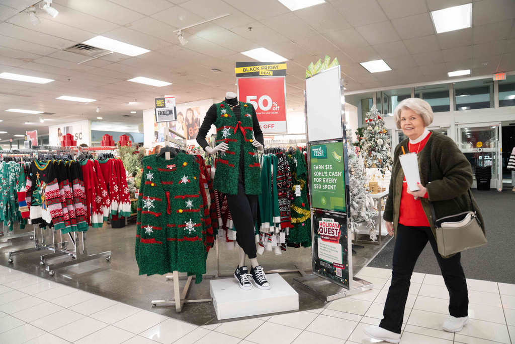 FILE - Shoppers browse through Kohl's department store for Black Friday deals, Nov. 28, 2025, in Woodstock, Ga. (AP Photo/Megan Varner, File)