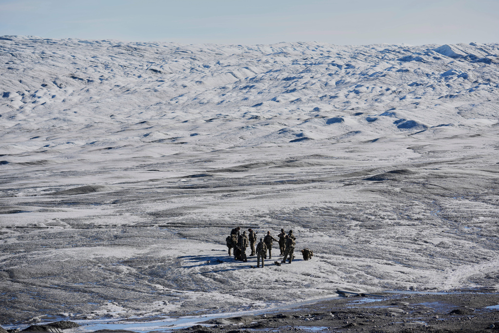 FILE - Danish military forces participate in an exercise with hundreds of troops from several European NATO members in Kangerlussuaq, Greenland, Sept. 17, 2025. (AP Photo/Ebrahim Noroozi, File)