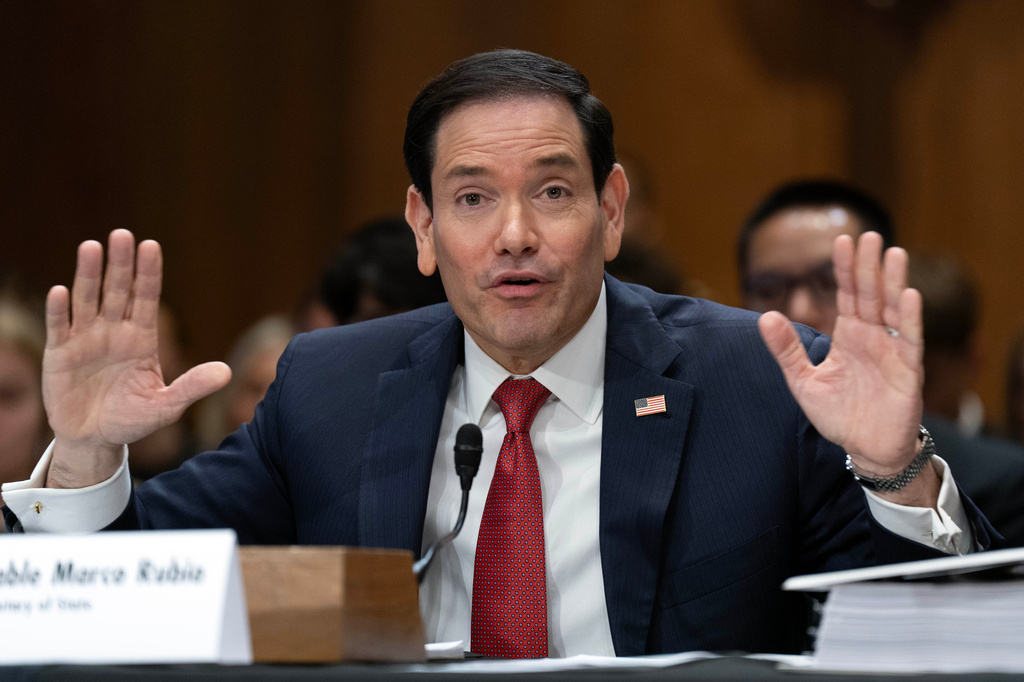 Secretary of State Marco Rubio testifies before the Senate Foreign Relations Committee hearing to Review the FY27 State Department Budget Request on Capitol Hill, Tuesday, June 2, 2026, in Washington. (AP Photo/Jose Luis Magana)