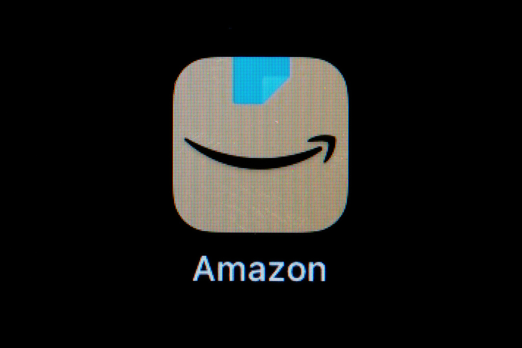 FILE - The Amazon app icon is seen on a smartphone, Feb. 28, 2023, in Marple Township, Pa. (AP Photo/Matt Slocum, File)